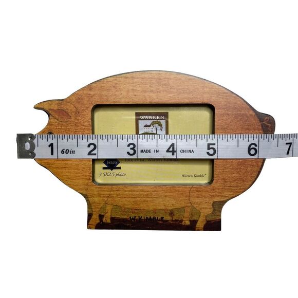 Warren Kimble Collection Folk Art Pig Photo Frame NIB - Picture 4 of 9